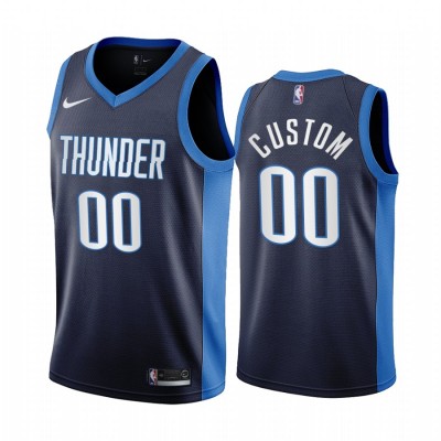 Oklahoma City Thunder Personalized Navy NBA Swingman 2020 21 Earned Edition Jersey